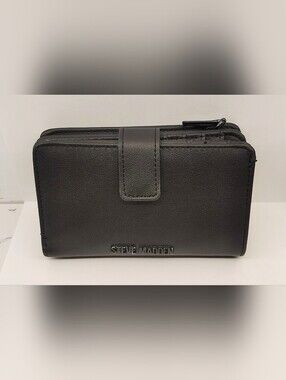 Free w/ Purchase Steve Madden Black Zip Wallet  Card Coin & Key Holder
